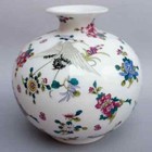 Chinese Antiques Handmade Porcelain Crane Pattern Vase
