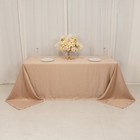 Nude 90x132  Rectangle Lamour Satin Tablecloth Wedding Party Home Banquet