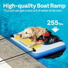 Inflatable Pup Plank Dog Boat Ramp Floating Ramp Ladder For Petsup To 255 Pound