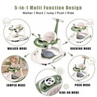 5 In 1 Baby Walker W  Wheels music Light height Adjustble For Infant Boys Girls