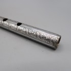 1800s Military Fife Flute Key Brass Floral Pattern 7 Hole Instrument 15 