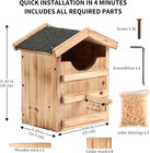 Owl House Prebuilt Box For Outside Screech Owls   Kestrels - Large Handmade Wood