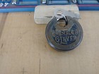 Antique vintage Miller Champion 6 Lever Push Key Pancake Padlock W key 68