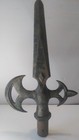 Rare Large Antique Medieval Cast Iron Gate   Fence Halbred  Gothic Fineal Topper