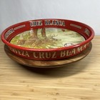Vintage Cruz Blanca Cerveza Fina Metal Beer Serving Tray Deer Winter Scene
