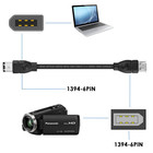 Firewire Cable Ieee 1394 6pin Male To 6pin Female Data Transfer Adapter Converte