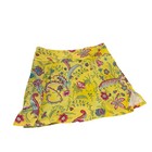 Ryp Wear Womens Skort Xs Yellow Paisley Athletic Gym Tennis Pickleball