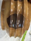 Vintage Hand-turned Wooden Bowl Segmented  7    Decor Or Storage Made In Brazil