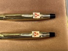 Rare Mitsubishi Fuso Gold Plated Ballpoint Pen   Pencil Set With Case