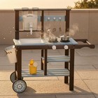 Outdoor Play Kitchen Storage Shelves Wooden Play Kitchen Realistic Design