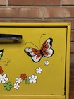 Htf Vintage Butterfly Bread Box Ransburg Groovy Flower Power 1970s Kitchen