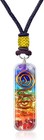 Handmade Seven Chakra Pendant With Adjustable Cord - Orgone Healing Stone Nec   
