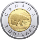          Canada Proof Finish Toonie  2 Dollars Coin Polar Bear Bi-metallic  Unc 2024