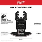 Milwaukee 49-25-2272 Diamond Grit Max Grout Removal Oscillating Multi Tool Blade