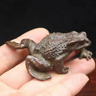 Antique Bronze Antique Battered Brass Gold Toad Tea Pet Gift