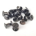 Chicago Screws 1 4 Inch Black Nickle 10 Pack Leather Fasteners Hardware