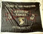 Vtg 1971 Vietnam War Silk Banner 75th Infantry Airborne Ranger Screaming Eagle