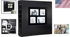 Elegant Black Leather 4x6 Photo Album For Weddings   Family Memories