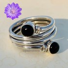 Black Onyx Gemstone 925 Sterling Silver Ring Handmade Jewelry Gift For Valentine