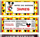 10 Mickey Or Minnie Mouse Birthday Personalized Party Candy Bar Wrappers Favors