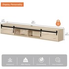 Floating Tv Stand With Charging Station Sliding Barn Door Wood Entertainment