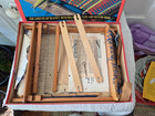 Vintage Spear   s Weaving Loom Size 3 Wooden Tabletop Craft Loom Made In England