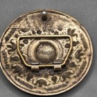 Vintage Round Mandala Brass Tone Belt Buckle Pressed Metal Et4060 