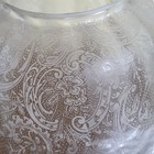 Antique Victorian Glass Etched Floral Oil Gas Lamp Light Shade 3 75  Fitter