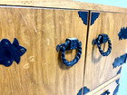 Timeless Vintage Showa Era Japanese Tansu Chest With Unique Double Doors
