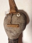 Pineberry Vintage Handmade Fabric Face On Wooden Stand 2007 Signed