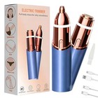 Eyebrow   Facial Trimmer  2 In1 Rechargeable Facial Hair Removal   Eyebrow Blue