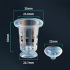 5pcs Clear Aquarium Planting Cups Suction Base Aquatic Plant Holders Fish Tank
