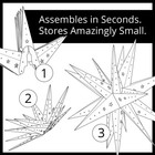 Moravian Aurora Superstar Light Led Foldable Hanging Christmas Decoration