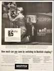 1955 Bostitch Staples Stapler Airline Worker Twa Vintage Print Ad