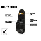 Toughbuilt Tb-30 Black 6-pockets Utility Pouch With Steel Belt Clip