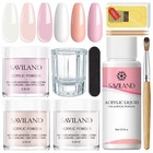 Acrylic Nail Starter Kit  Clear Pink Nude Acrylic Powder   Liquid  Brush  Fil   