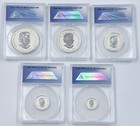 Canada Silver 2015 Maple Leaf Set Anacs Rp70 Dcam Reverse Proof First Releases