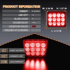 2pcs Led Red Strobe Lights Magnetic Flashing Lights Rechargeable Beacon Safety W