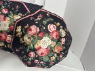 Vintage Set Of 2 12    Throw Pillow Bouquet Victorian Rose Shabby Chic Estate Find