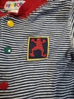 Vintage Gymboree Boy   s Infant Size One Piece Snap Up Romper Blue White Stripe 97