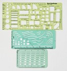 Vintage Lot 11 Drafting Templates Triangles Curves Rapidesign Gramercy Pickett 