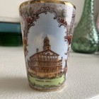 Antique Victoria Multicolor Porcelain Souvenir Of Boston Cup  Austria