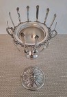 Spooner Sugar Bowl W  12 Spoons Italy Continental Silver 800 Di Cristofalo 
