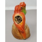 Vintage Japan Pin Cushion   Needle Holder Kissing Love Birds Mcm