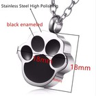 Pet Cat Dog Paw Print Cremation Jewelry For Ashes Wearable Urn Necklace Keeps   