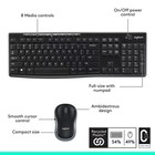 Logitech Mk270 Full-size Wireless 2 4g Membrane Keyboard And Mouse Bundle Pc mac