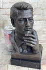 Bill Clinton American President Bronze Metal Bust Sculpture Original Signed Art