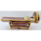 Stained Leaded Glass Kaleidoscope Matching Stained Glass Stand Vtg Artist Signed