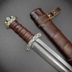 Handmade Damascus Viking Sword   Full Tang Battle Ready Sword   Medieval Replica