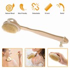 Premium Natural Bristle Wooden Bath Shower Body Back Dry Skin Brush Spa Scrubber